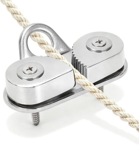 Cam Cleat, 316 Stainless Steel Cam Cleat Rustproof Fairlead Leading Ring Fit for Boat 6 to 15mm Rope for Sailboat, Kayak, Canoe, Dinghy, Climbing Stick in Kuwait