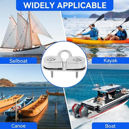 Cam Cleat, 316 Stainless Steel Cam Cleat Rustproof Fairlead Leading Ring Fit for Boat 6 to 15mm Rope for Sailboat, Kayak, Canoe, Dinghy, Climbing Stick in Kuwait