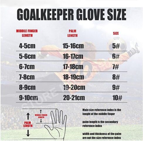 PLbSe Histarstore5 Soccer Goalkeeper Gloves Goalie Training Gloves Strong Grip Anti-Slip and Breathable for Adults and Children (Black Orange,9) in Kuwait