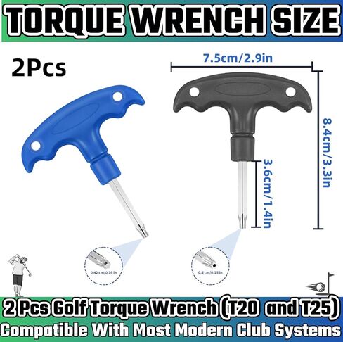 2 Pcs Golf Wrench Tool (T20 and T25) Golf Driver Tool Golf Accessories For Taylormade Adams RBZ Callaway Cobra Weights Driver Fairway Golf Club Wrenches Tools Shaft Adapter Sleeve in Saudi Arabia