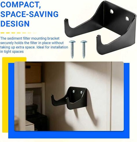 Spin Down Sediment Filter Bracket Wall Mount Holder – 1 Pack | Heavy Duty, Compatible with WHC40 & GFC40 Sediment Filters, Whole House Water Filter Mounting Bracket in Kuwait