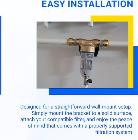 Spin Down Sediment Filter Bracket Wall Mount Holder – 1 Pack | Heavy Duty, Compatible with WHC40 & GFC40 Sediment Filters, Whole House Water Filter Mounting Bracket in Kuwait