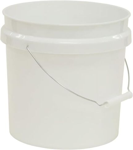 (2-Pack) 2-Gallon Round Plastic Multi-Purpose Bucket with Comfortable Handle, White in Kuwait