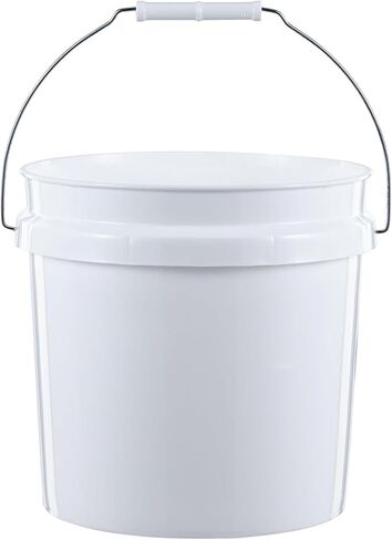 (2-Pack) 2-Gallon Round Plastic Multi-Purpose Bucket with Comfortable Handle, White in Kuwait