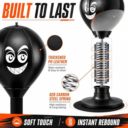 Desktop Punching Bag with Upgraded 75KG Suction Base for Fast Portable Fun | Easy Setup | Daily Exercise | Soft Comfortable PU Boxing | Ultimate Stress Relief Pick | Fun Desk Punch Gift For All Ages in Kuwait