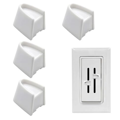 4PCS Dimmer Switch Knob Replacement, Durable Plastic Wall Fan Control Slider Knobs,Dimmer Knob Compatible with Lutron Skylark Fan Speed & Light Control (White) in Kuwait