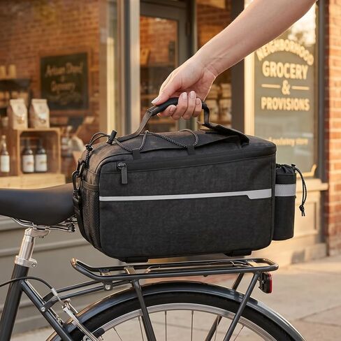 Bike Rack Bag – Waterproof Rear Bike Rack Bag for Ebike & Adult Bike, Bike Trunk Bag & Rear Bike Basket – Cycling Bag for Bicycle Rear Rack – Bike Bag for Ebike Accessories in Kuwait