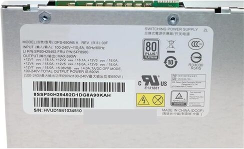 1 قطعة ل P720 P520 690 واط محطة عمل الخادم امدادات الطاقة DPS-690AB A 54Y8980 5P51D77010 5P51D77167 in Kuwait