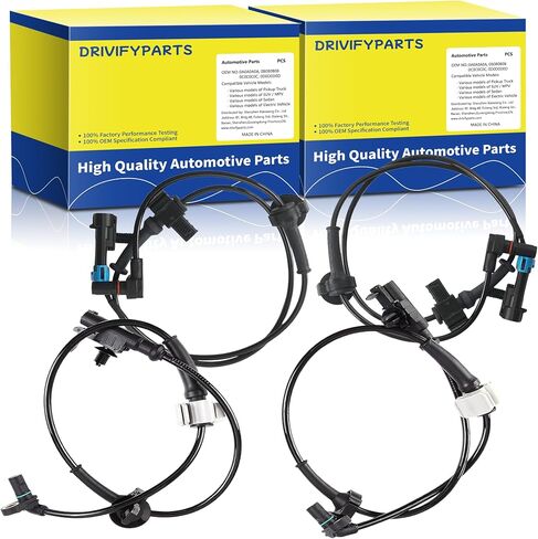 ABS Wheel Speed Sensor Front Left Right fit for Chevrolet and GMC Models：07-13 Chevrolet Silverado 1500, Tahoe, Avalanche, Suburban 1500, GMC Sierra 1500, Yukon, Yukon XL 1500, 15229012,2pcs in Saudi Arabia