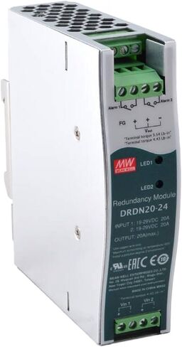 1PCS DRDN20-24 24V 20A DIN Rail Type Redundancy Module in Kuwait