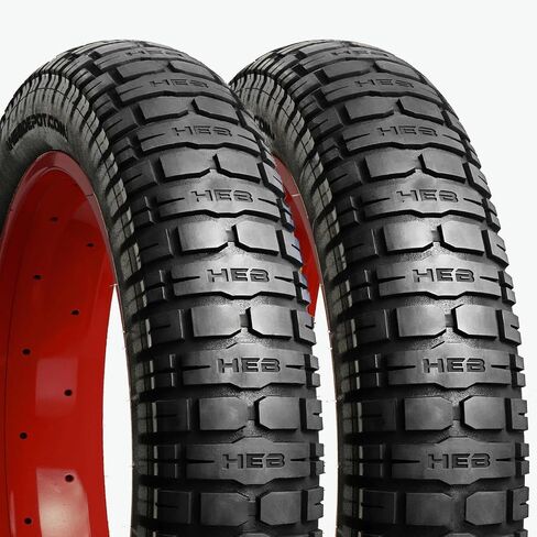 إطار دراجة HEB VIPERESS 20x4، 26x4 - إطارات دراجة كهربائية مقاومة للثقب، إطار دراجة سمين 20x4 للدراجة الكهربائية، MTB، عالي التحمل، إطار لجميع التضاريس لركوب الشوارع/الممرات in Kuwait