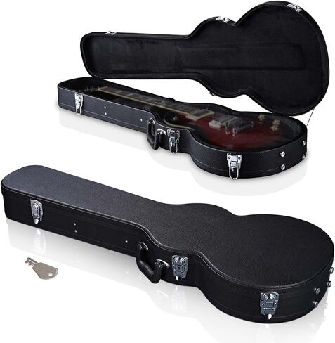 AW Les Paul غيتار كهربائي غطاء واقٍ مزخرف لهاتف آيفون كلاسيكي يناسب جيبسون ليه بول القيثارات LP نمط حافظة خشبية قشرة صلبة قابلة للقفل in Kuwait