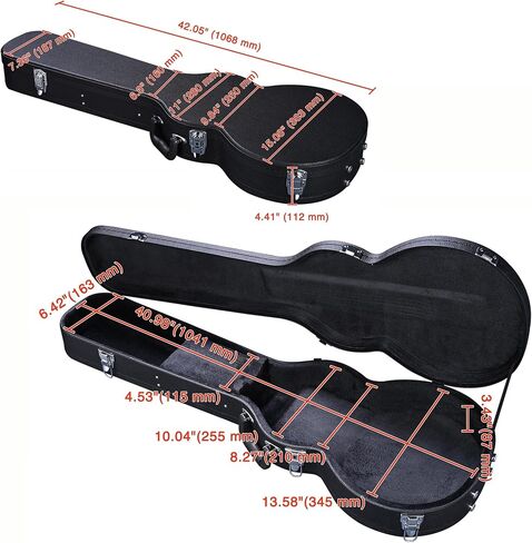 AW Les Paul غيتار كهربائي غطاء واقٍ مزخرف لهاتف آيفون كلاسيكي يناسب جيبسون ليه بول القيثارات LP نمط حافظة خشبية قشرة صلبة قابلة للقفل in Kuwait
