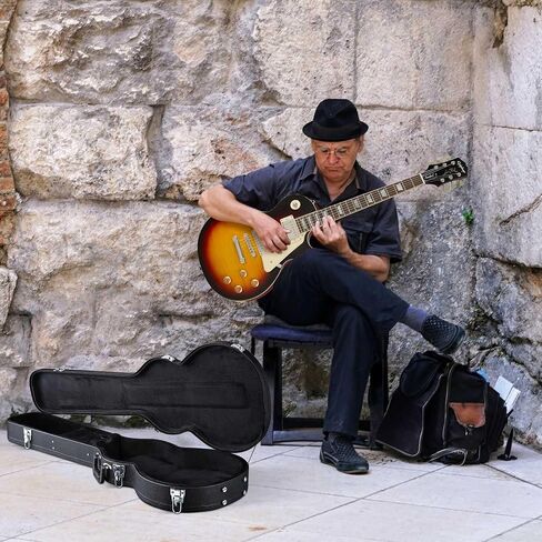 AW Les Paul غيتار كهربائي غطاء واقٍ مزخرف لهاتف آيفون كلاسيكي يناسب جيبسون ليه بول القيثارات LP نمط حافظة خشبية قشرة صلبة قابلة للقفل in Kuwait
