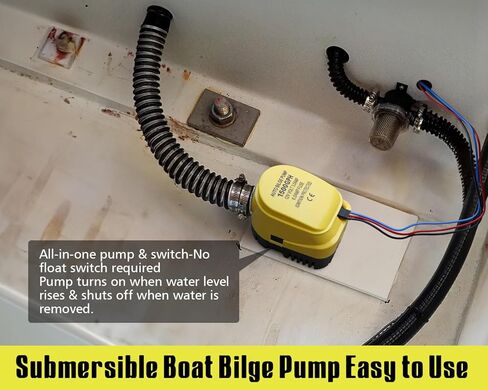 مضخة نزح القوارب الأوتوماتيكية 12 فولت 1500 GPH للقوارب نظام إزالة المياه الفعال BGP 1500 in Kuwait