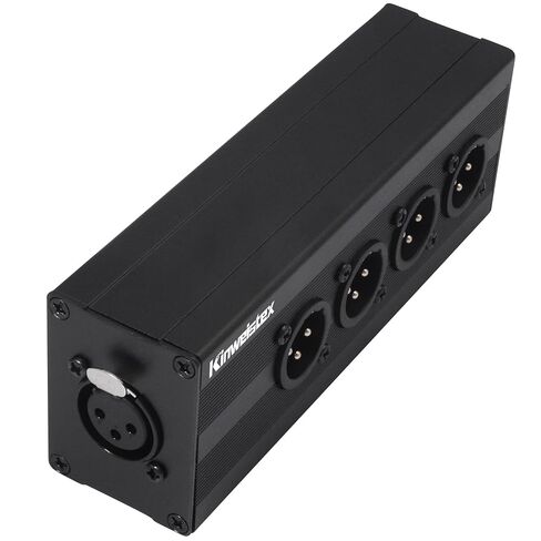XLR 1 أنثى إلى 4 ذكر صوت Y مقسم متوازن 3-Pin XLR صندوق مقسم لخلاطات الميكروفونات in Kuwait