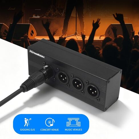 XLR 1 أنثى إلى 4 ذكر صوت Y مقسم متوازن 3-Pin XLR صندوق مقسم لخلاطات الميكروفونات in Kuwait