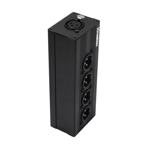 XLR 1 أنثى إلى 4 ذكر صوت Y مقسم متوازن 3-Pin XLR صندوق مقسم لخلاطات الميكروفونات in Kuwait