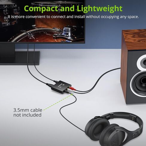 مستخرج صوت LiNKFOR 192 كيلو هرتز HDMI eARC/ARC، ومحول HDMI إلى RCA ومحول 3.5 مم، يدعم الإخراج المتزامن والتحكم في مستوى الصوت عن بعد للتلفزيون (CEC)، للتلفزيون الذكي إلى مكبر الصوت، ومكبر الصوت النشط، وسماعة الرأس in Kuwait