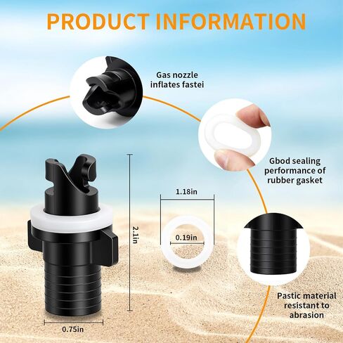 Air Valve A-dapter Halkey-Roberts Hose (HR) A-dapter Paddle Board Air Pump A-dapter HR Valve A-dapter Replacement for Naru valves on Wahoo and Wakoodai SUP in Kuwait