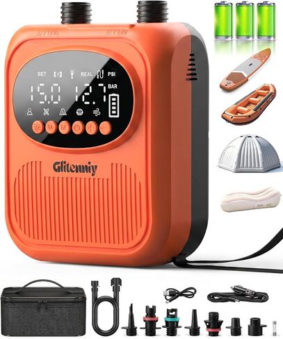 13500mAh Paddle Board Electric Pump SUP Pump for Paddleboard Air Compressor with Auto-Off Deflation Function 20PSI Rechargeab Stand-up Paddleboards Pump for Inflatables Kayaks and Boats in Kuwait