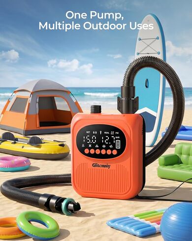 13500mAh Paddle Board Electric Pump SUP Pump for Paddleboard Air Compressor with Auto-Off Deflation Function 20PSI Rechargeab Stand-up Paddleboards Pump for Inflatables Kayaks and Boats in Kuwait