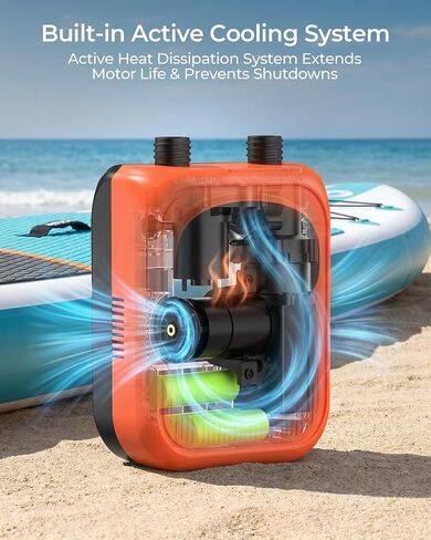 13500mAh Paddle Board Electric Pump SUP Pump for Paddleboard Air Compressor with Auto-Off Deflation Function 20PSI Rechargeab Stand-up Paddleboards Pump for Inflatables Kayaks and Boats in Kuwait