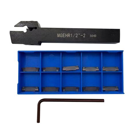 GBJ MGEHR1/2"-2 External Grooving Cut-Off Tool Holder, MGMN200-G Coated Carbide Inserts, CNC Lathe Tool for Steel Stainless Steel Machining in Kuwait