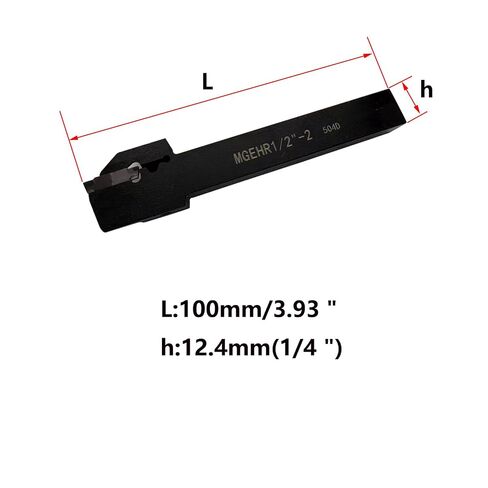 GBJ MGEHR1/2"-2 External Grooving Cut-Off Tool Holder, MGMN200-G Coated Carbide Inserts, CNC Lathe Tool for Steel Stainless Steel Machining in Kuwait