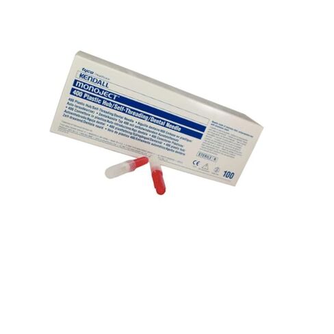 Monoject 8881400041#400 25 Gauge Short .75 Plastic Hub Needles Red 100/Bx in Kuwait