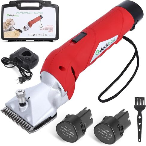 DUCKBOY Heavy Duty Clippers for Thick Coats Animals, 500W Professional Electric Shearing Machine for Horse Pony Cattle and Large Dogs Livestocks Grooming, 6 Speed & 2 Detachable Shearing Blades in Saudi Arabia