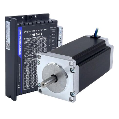 STEPPERONLINE 1 محور السائر CNC Kit 3.00Nm (424.83oz.in) 8 مم قطر 4.2A Nema 23 محرك متدرج وسائق 1.8-5.6A 24-50VDC DM556TE in Kuwait