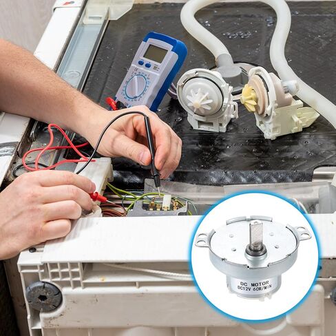 MECCANIXITY محرك كهربائي بطيء السرعة JS-50T D-Shaft Gear محرك كهربائي، 12V DC 60RPM Motor CW/CCW D Shaft DC Motor عزم دوران كبير لحامل عرض دوار لخيوط الطابعة ثلاثية الأبعاد in Kuwait