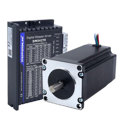 STEPPERONLINE 1 محور السائر CNC عدة 3Nm(425oz.in) 5.0A 8 مللي متر قطر 100 مللي متر طول Nema 23 محرك متدرج وسائق 1.0-4.2A 24-50VDC DM542TE in Kuwait