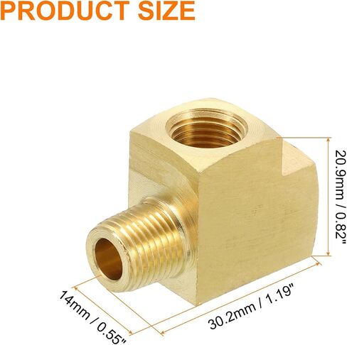 تركيب أنابيب النحاس، 1/8 "NPT 3 طريقة T-موصل تركيب محول مقرنة لخطوط أنابيب توصيل نقل الغاز، 1 قطعة in Kuwait
