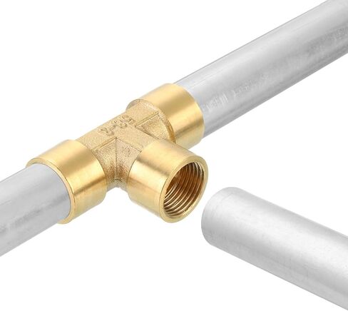 تركيب أنابيب النحاس، 1/8 "NPT 3 طريقة T-موصل تركيب محول مقرنة لخطوط أنابيب توصيل نقل الغاز، 1 قطعة in Kuwait