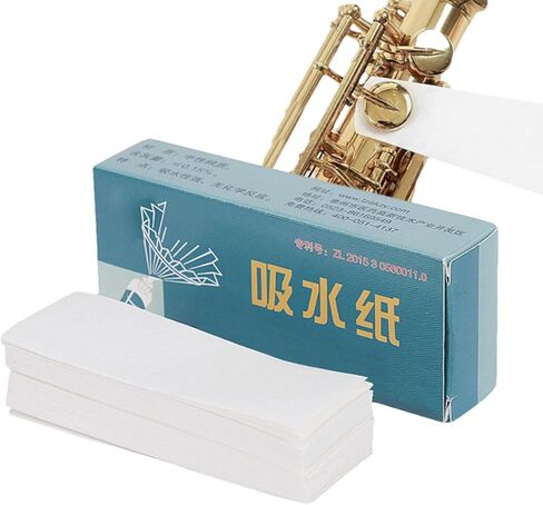 100 Pieces Sax Absorbent Paper,Anti-Sticky Absorbent Cleaner Papers Sax Paper Pad | Portable Button Drying Patches in Kuwait