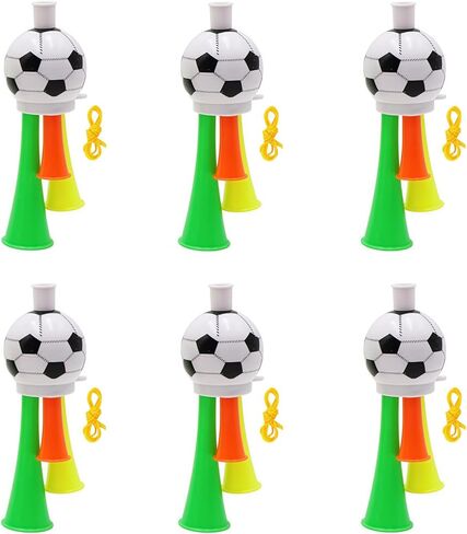 3 قطع من أبواق الاستاد البلاستيكية، صانعة ضوضاء عالية لأحداث كرة القدم العالمية لعام 2026، هدايا حفلات البوق لبطولة كرة القدم، هدايا مشجعي كرة القدم (لون عشوائي) 13.5 سم in Kuwait