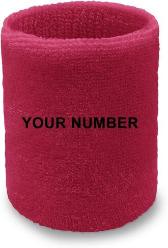 Couver Custom Numbered Event Wristband Wristband Sweatband for Men Women Kids, 1 Piece in Kuwait