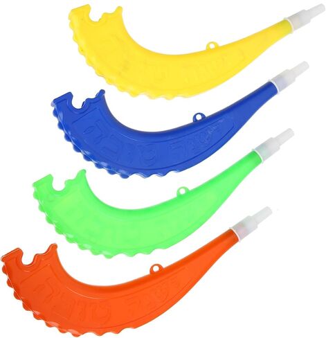 Kisangel 4pcs Plastic Stadium Horns, Soccer Trumpet Noise Makers Handheld Cheer Air Horns for Rosh Hashana Football Sporting Events School Spirit Cheering Prop in Kuwait