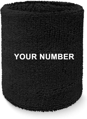 Couver Custom Numbered Event Wristband Wristband Sweatband for Men Women Kids, 1 Piece in Kuwait