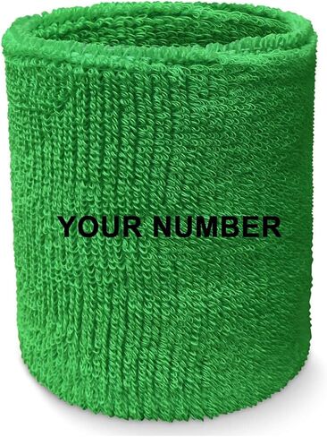 Couver Custom Numbered Event Wristband Wristband Sweatband for Men Women Kids, 1 Piece in Kuwait