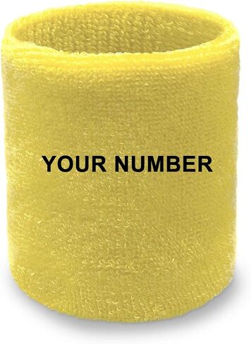Couver Custom Numbered Event Wristband Wristband Sweatband for Men Women Kids, 1 Piece in Kuwait