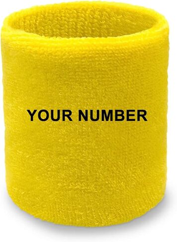 Couver Custom Numbered Event Wristband Wristband Sweatband for Men Women Kids, 1 Piece in Kuwait