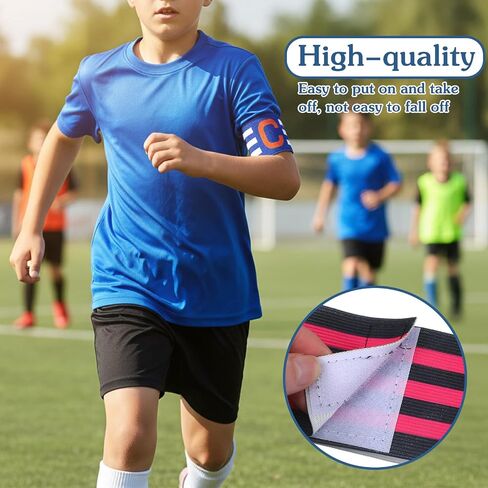 Mabor 4Pcs Soccer Captain Armband, Captain Arm Bands for Soccer | Arm Bands Football for Adults Youth Rugby Basketball Baseball Volleyball Teams, Colored in Kuwait