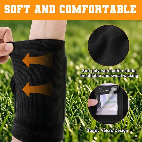 Football Play Wristbands, Softball Wristbands for Signs | Three Playsheet Compartments, PVC Window Quarterback Wrist Bands for Youth Baseball Matches and Flag Rugby in Kuwait
