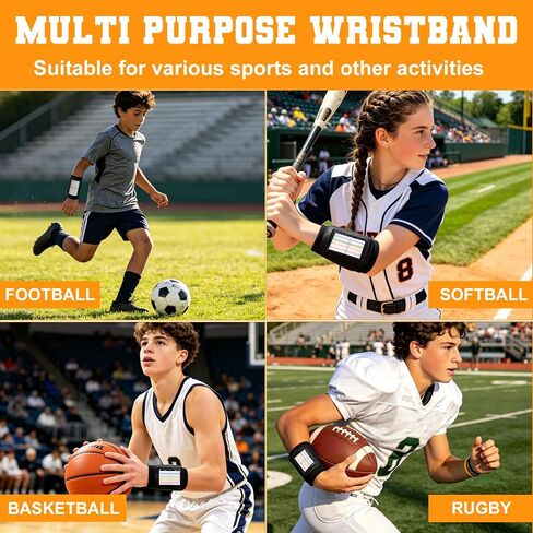 Football Play Wristbands, Softball Wristbands for Signs | Three Playsheet Compartments, PVC Window Quarterback Wrist Bands for Youth Baseball Matches and Flag Rugby in Kuwait