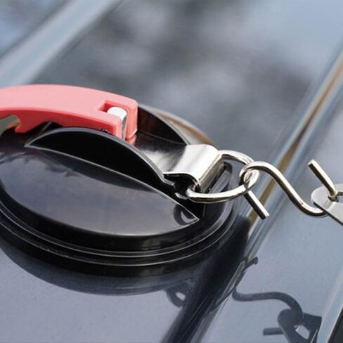 Suction Cup Hooks For Car Camping 100Lbs Capacity Vacuum Anchor With S-Hooks For Tents Tarps Canopies On Smooth Surfaces Glass Tiles Metal in Kuwait