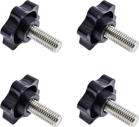 Star Clamping Screw Knob Hand 4 Pcs Tightening Screw M10 55mm Screw Length Thread Star Knob Clamping Handgrip Nut Screw 38mm Diameter Star Shaped Clamping Knob Handle Plastic knobs in Kuwait
