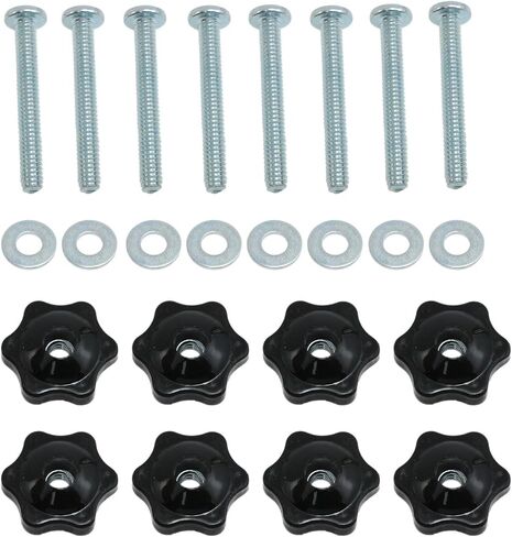 yukata 8set Universal T-Type Track Knob Kit T-Track 1/4-20 Threaded Bolts with Washers and Star Knobs T Track Fittings T-Track Accessories for Woodworking Jigs and Fixtures in Kuwait